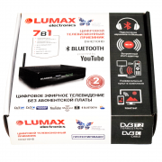 Ресивер LUMAX DV-4212 HD (DVB-T2, DVB-C, встр. Wi-Fi, обуч. пульт), фото 6 из 6