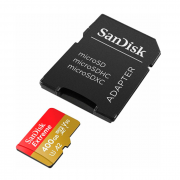 Карта памяти SanDisk Extreme microSDXC Class 10 UHS Class 3 V30 A2 160MB/s 400GB + SD adapter (SDSQXA1-400G-GN6MA), фото 2 из 2