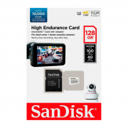 Карта памяти MicroSD SanDisk 128GB Class 10 (100 Mb/s) High Endurance + sd адаптер