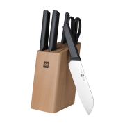 Набор кухонных ножей Xiaomi Huo Hou Fire Kitchen Steel Knife Set с подставкой (6 предметов) HU0057